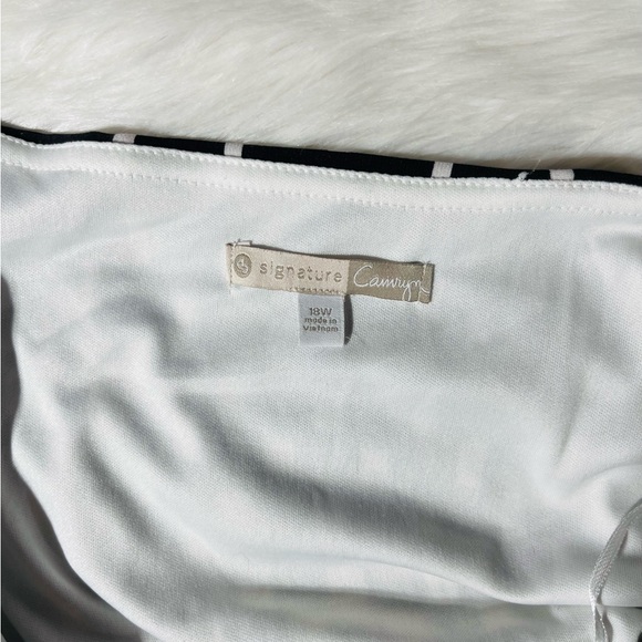 Camryn ✨ Dress Barn Signature ✨ Black White Teal ✨Plus Size Dress ✨ 18W - Picture 2 of 5